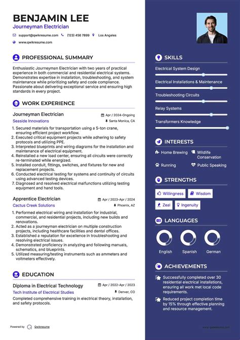 10+ Journeyman Electrician Resume Samples & Templates for 2025