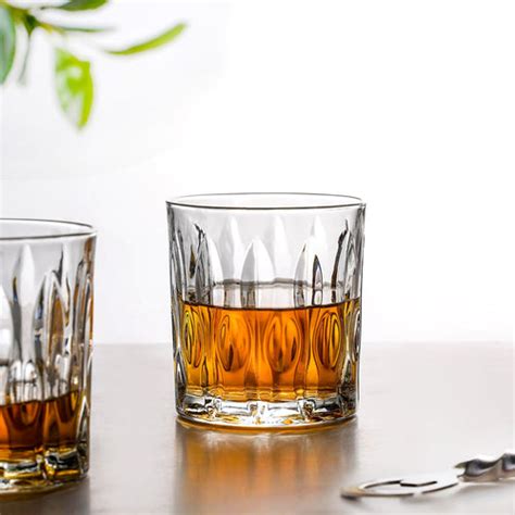 Crystal Water Glass Amber Set of 6 Online - Premium Whiskey Glass ...