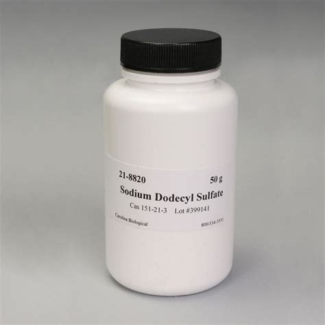 Solid Sodium Dodecyl Sulfate (SDS), 50 g | Carolina Biological Supply