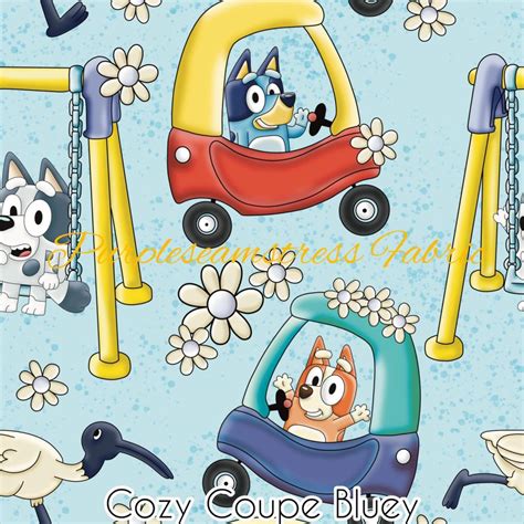 Cozy Coupe Bluey – Purpleseamstress Fabric