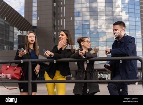 Group of People Standing and Talking Laughing 的图像结果