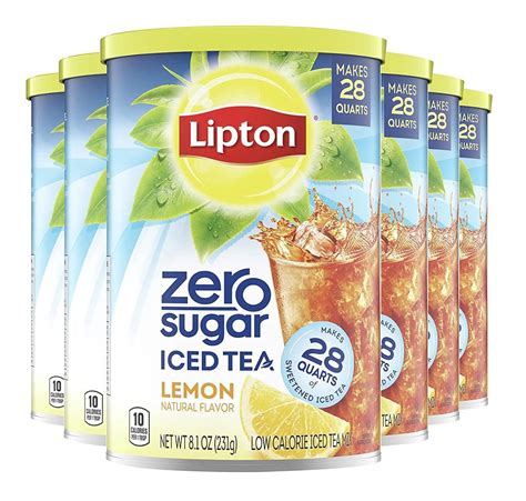 Lipton Zero Sugar Lemon Iced Tea Mix, 28 Quarts, 6-Pack - Walmart.com