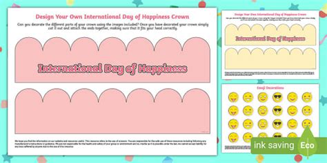 International Day of happiness - Crown activity