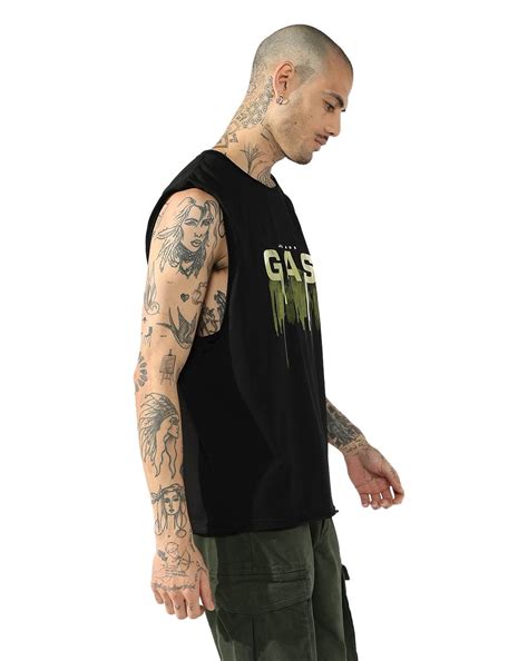 Drip Effect boxy fit Sleeveless Vest