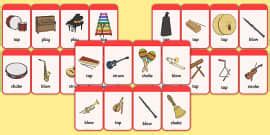 Pictures of Instruments Cards - Music Resources - Twinkl