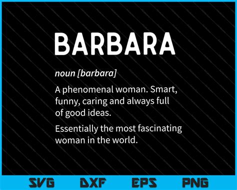 Barbara Name Definition SVG PNG Files – creativeusarts