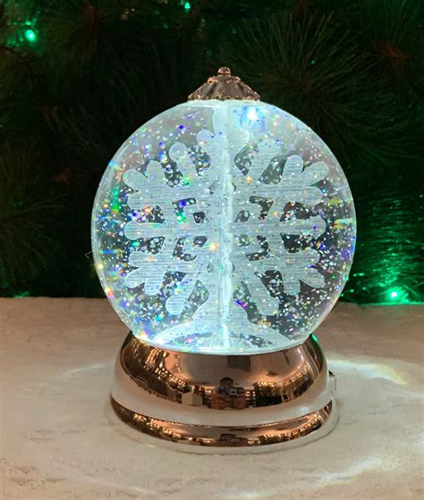 Christmas Glitter Snow Globe Spinning LED Snow Globe Trailer With Santa ...