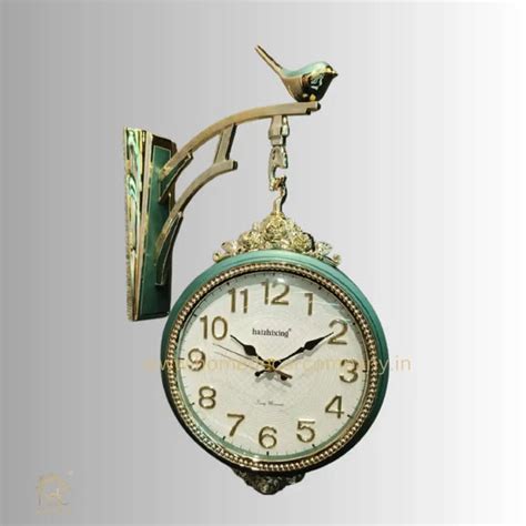 HDC Modern Double-Sided Wall Clock With a Vintage Design predominantly