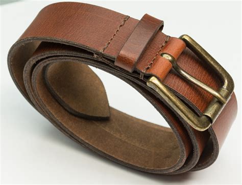 DuK Genuine 100% real leather belt vintage look tough mens jeans belts ...