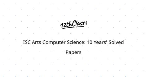 ISC Computer Science Solved Paper 的图像结果