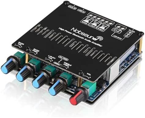 Nobsound HiFi 2.1 Channel Bluetooth 5.0 Power Amplifier Board Case ...