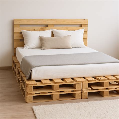 Stylish Wooden Pallet Bed for Modern Homes | Eco-Friendly Bed