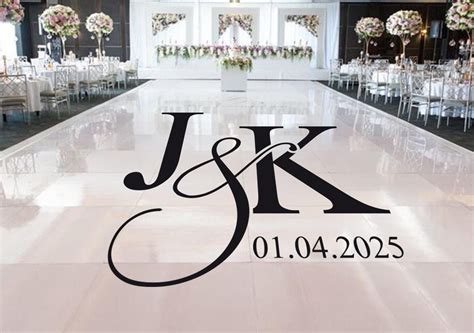 Personalised Event Dance Floor Decal Sticker - Initial Floor Decal ...