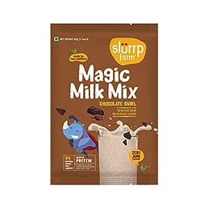 Slurrp Farm High Protein Chocolate Swirl Milk Mix | No Sugar, No Maida ...