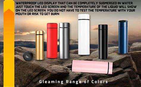 DPM Stainless Steel Smart Vacuum Insulated Water Bottle with LED ...