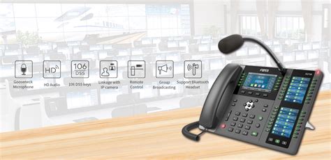 Fanvil X210i Paging Console Phone 20 Line 106 DSS Keys,with paging neck
