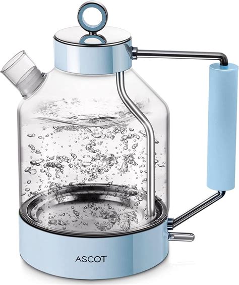 Buy Electric Kettle, ASCOT Glass Electric Tea Kettle 1.7L 1500W Retro ...