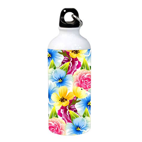 Alpha Collections Floral Printed Sipper Water Bottle 600 ml | Water ...