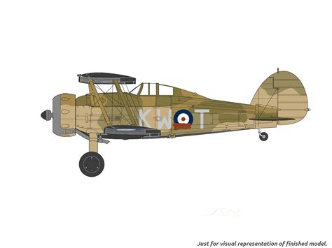 Gloster Gladiator Mk I / II 1:72 Airfix plastic model kit fighter jet ...