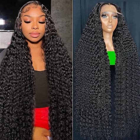 Amazon.com : Keseyo 30 Inch Water Wave 13x6 HD Lace Front Wigs Human ...