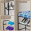 Abja Novelties Shoe Rack, Shoe Shelf Storage Organizer Heavy Duty Metal ...