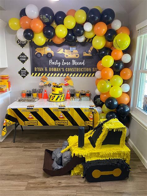 Construction birthday banner construction party decor construction ...