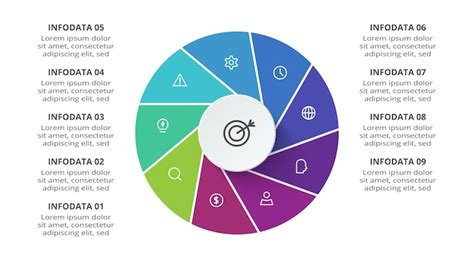 Creative concept for infographic with 9 steps options parts or ...