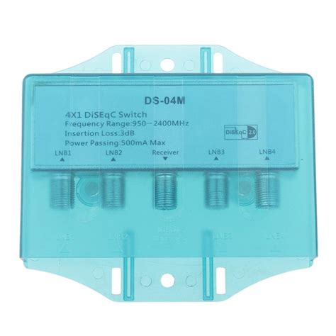 MJH 4x1 Diseqc Switch 4 Satellites in 1 Output Waterproof Cover ...