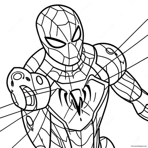 Lego Iron Spider Coloring Page (58523-46309)