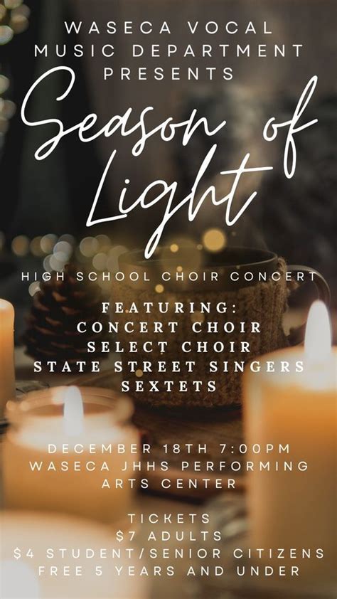 Season of Light: Waseca High School Choirs , Waseca Junior and Senior ...