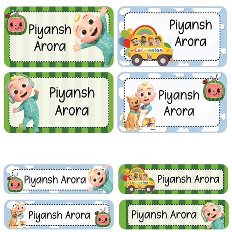 Rectangular Labels - Cocomelon – Popup Kids