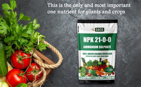 GACIL® Ammonium Sulphate NPK 21-0-0 Water Soluble Fertilizer For Garden ...