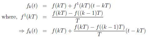 Impulse response of FOH is obtained by applying a unit impulse at t = 0 ...