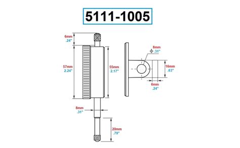 Dasqua 5111-1005 0-10mm 0.01mm High Accuracy Dial Indicator With ...