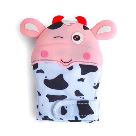 Shop Winking Cow Pink Teething Mitten for Kids Online