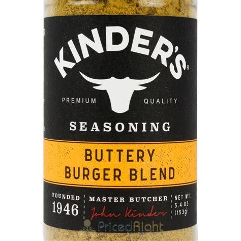 Kinder's Buttery Burger Blend Hand-Crafted Natural-Flavored Seasoning ...