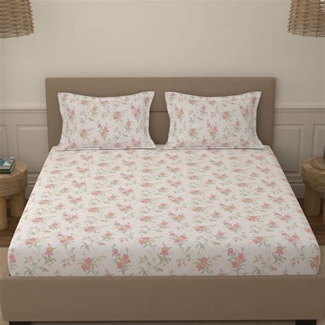 Buy PORTICO Whispering Tales Cotton 220TC Floral Print 3Pcs Super King ...