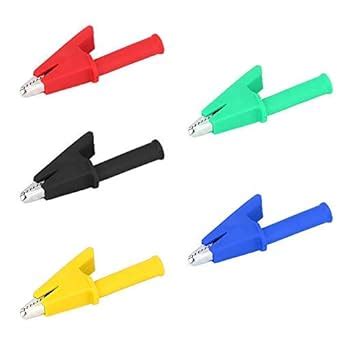 10pcs Insulated Alligator Clip for 4mm Banana Jack HV Test Alligator ...