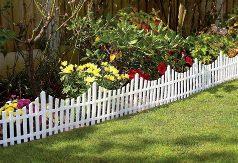 Buy Great Ideas Set of 4 Mini White Garden Picket Fence Panels - Wood ...
