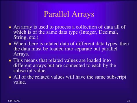 Parallel Array 的图像结果