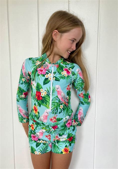 Girls Swim / Active Shorts with Tie | Swim Shorts for Kids – Tribe Tropical