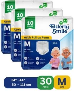Elderly Smile Super Absorbent Premium Pull Up Pants | Waist Size (24 ...