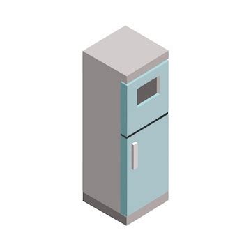 Isometric fridge on a isolated white background 2 | Premium Vector