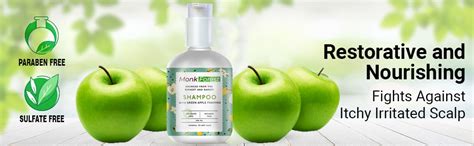 Buy Monk Forest Green Apple Anti-Dandruff Shampoo - 200ml - Soothes ...