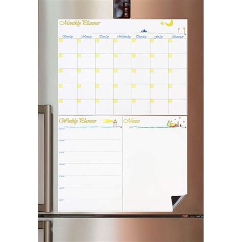Buy Light of Night Magnetic Dry Erase Planner Set for Fridge: 2 Boards ...
