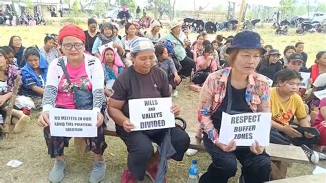 Manipur: Massive sit-in protests sweep hill buffer zones over Thangting ...