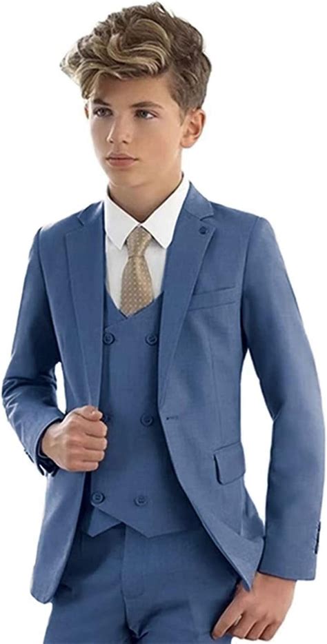 Mosedou Suit for Boys Tuxedo Suit Three Piece Slim Fit Toddler Suit for ...