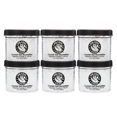 Joe Cool Cigar Crystal Gel Humidifier for Cigar Humidors (4 oz Jars ...