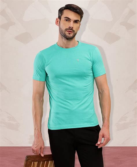 T.T. Men Slim Fit 100% Cotton Cool Round Neck Half Sleev Solid Tshirt ...