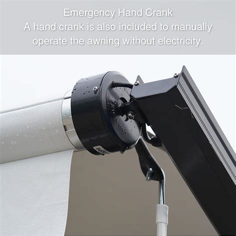 Buy Awnlux Black Motorized Modular Retractable RV Awning Full Set ...